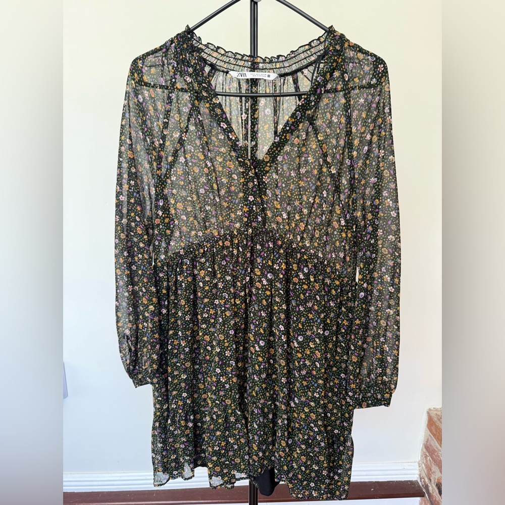 Zara Flowy Printed Dress